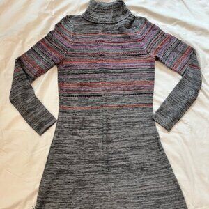 Krimson Klover Gray Marled T-Neck Sweater Dress, Size XS